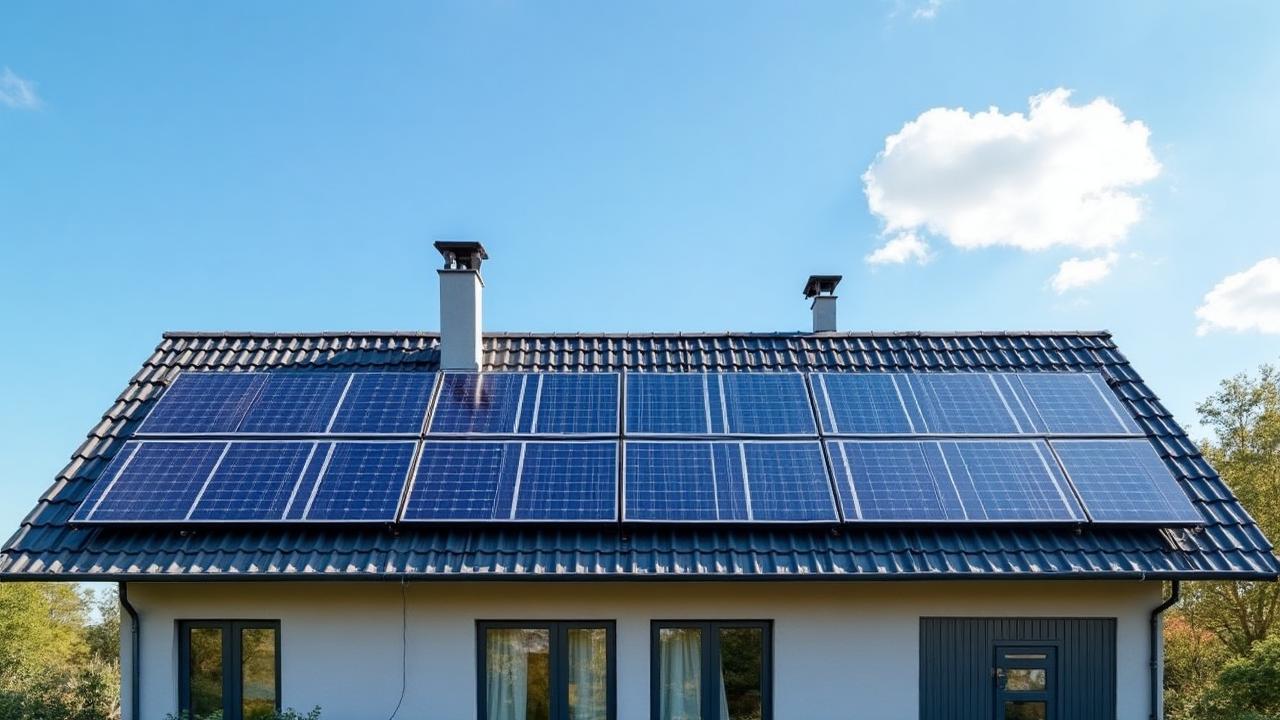 Aurinkopaneelit asennettuina talon katolle Suomessa – Säästä sähkölaskussa aurinkosähköllä