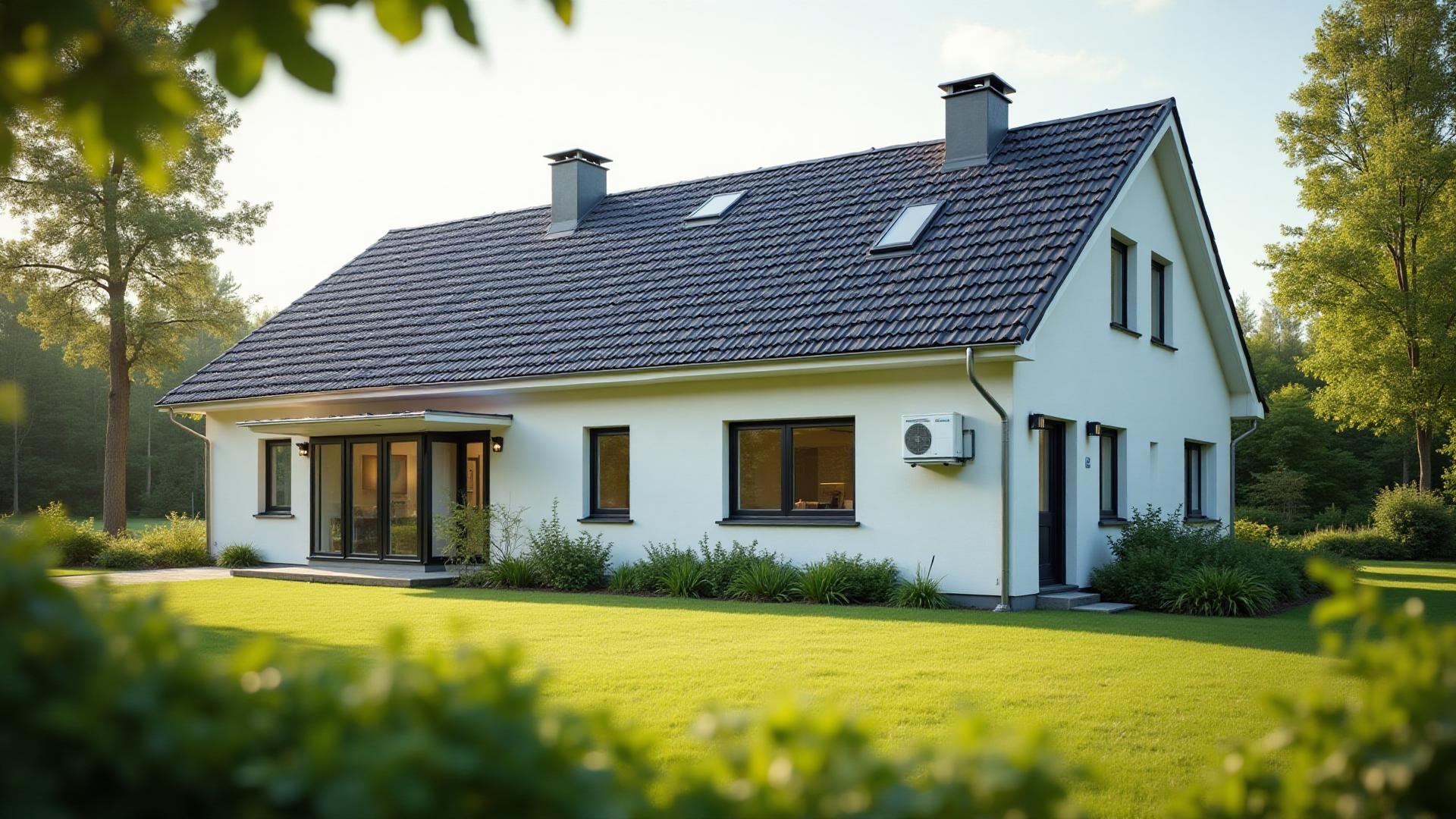 Omakotitalo jossa asennettu ilma-vesilämpöpumppu öljylämmityksen tilalle - ELY-tuen 4000 euron avustus käytössä