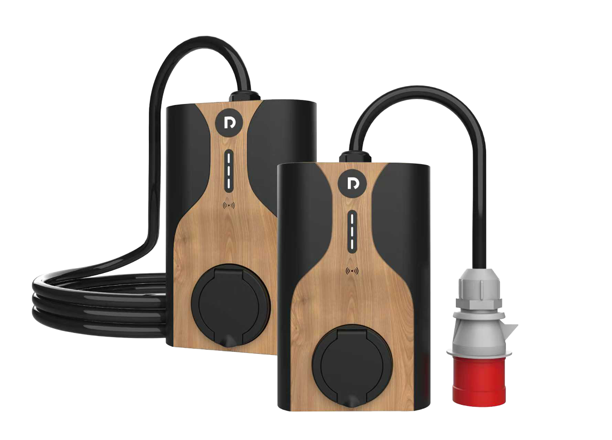 Raedian Nora 11 kW latausasema voimavirtapistokkeella